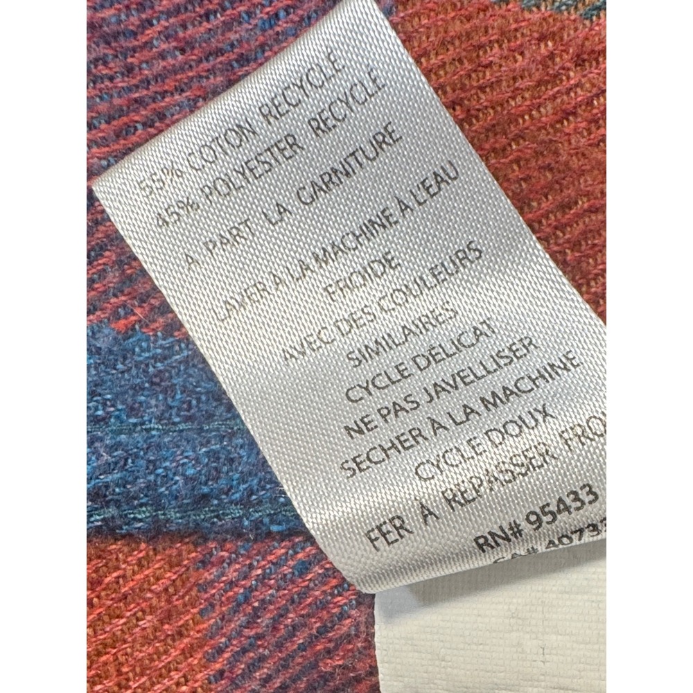 Toad&Co Orange Plaid Half-Zip Button Down Shirt - Picture 7 of 9